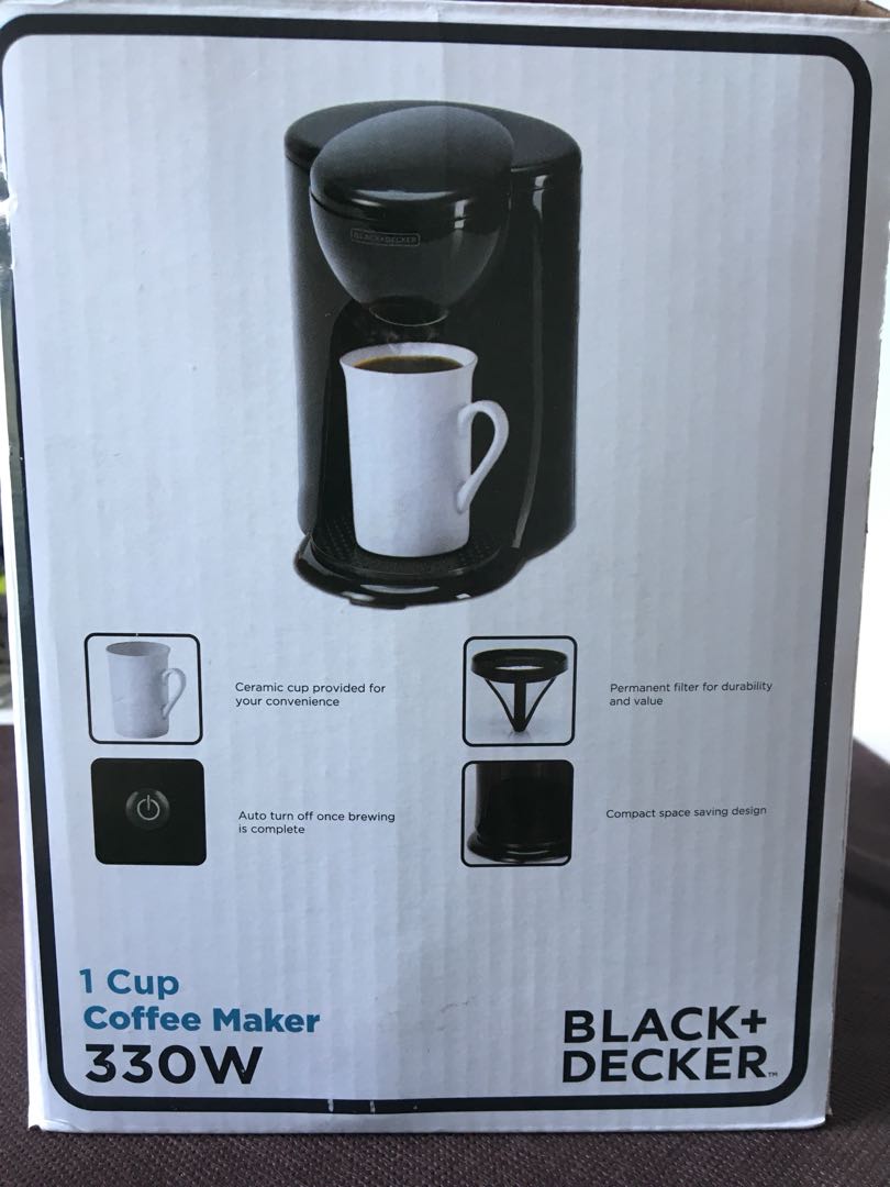 1 Cup Coffee maker (Black + Decker), TV & Home Appliances, Kitchen