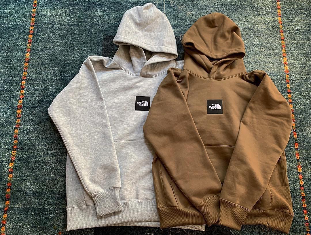 the north face heather logo big hoodie