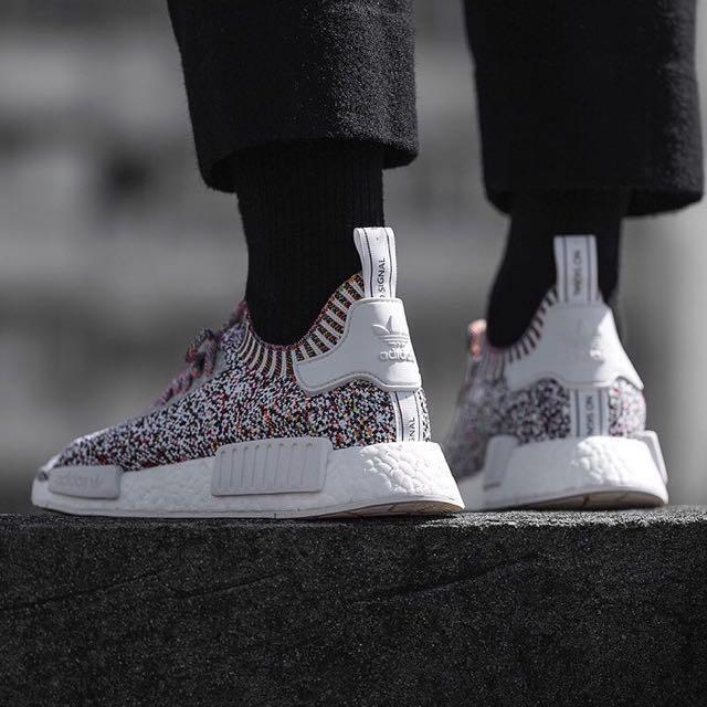 Adidas originals nmd_r1 primeknit 'colour static' online