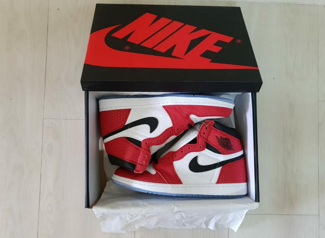 spiderman jordan 1 box