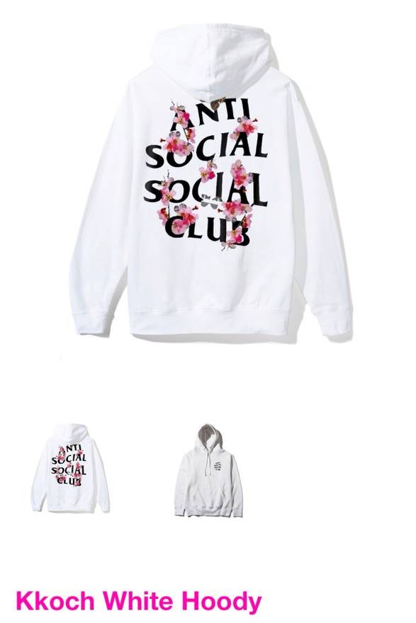 anti social social club kkoch white hoodie
