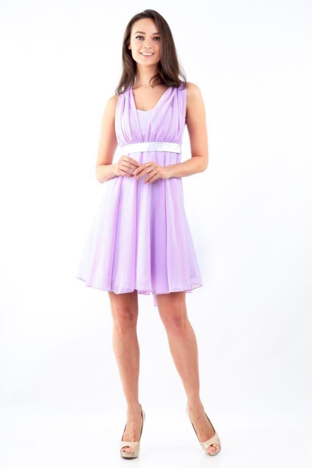 BN Eternal Love Chiffon Lilac Bridesmaid Convertible Dress