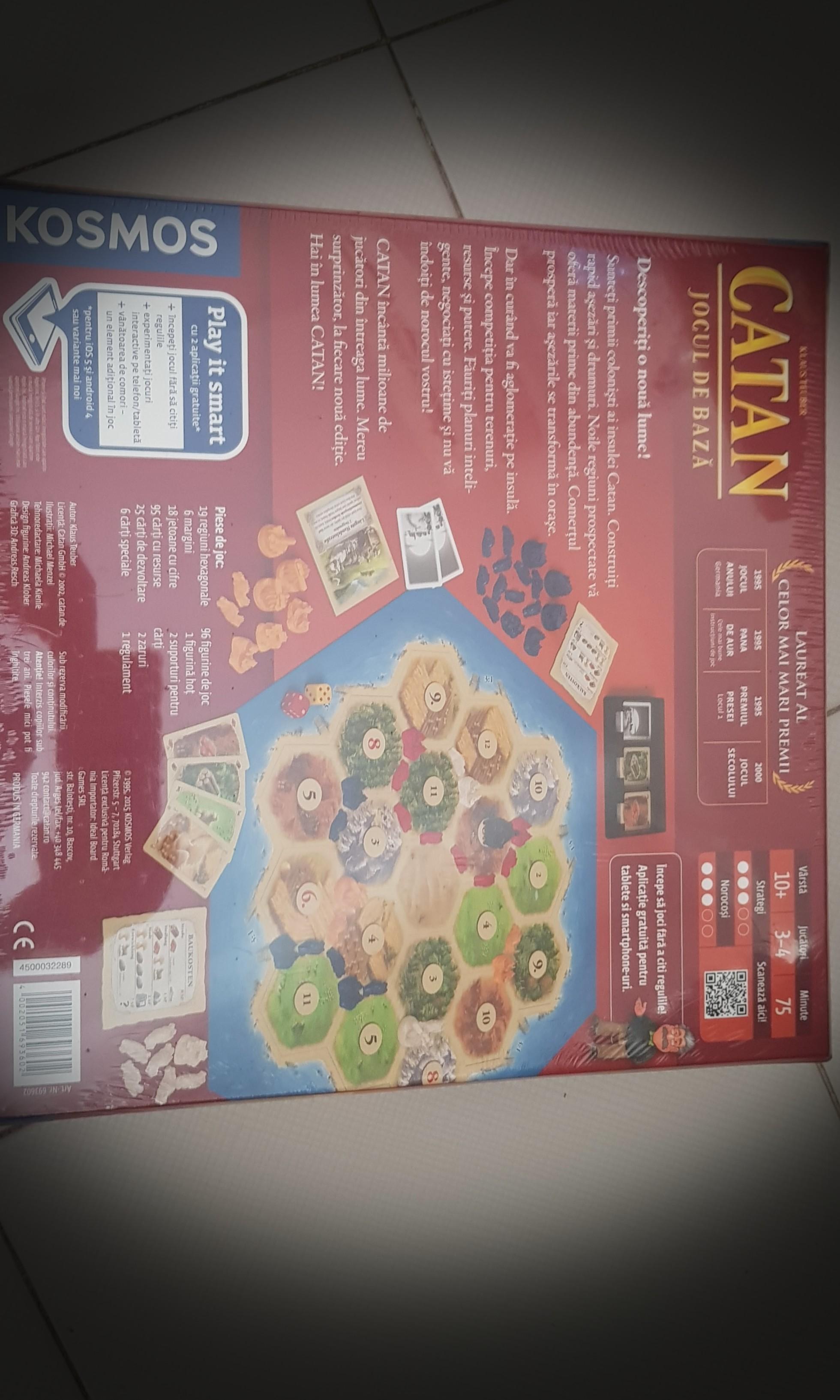 BNIB Catan Board Game (Romanian), Hobbies & Toys, Toys & Games on Carousell