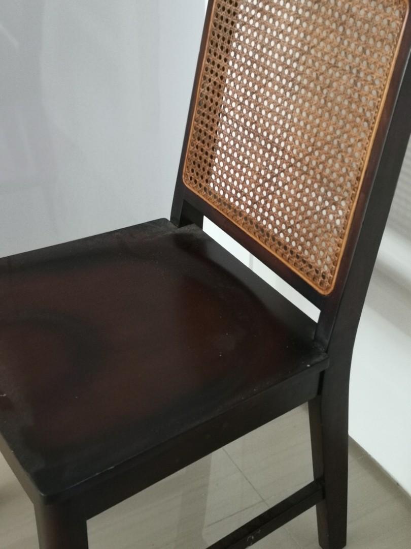 Rattan Chair For Grab Vintage Look Solid Wood Furniture