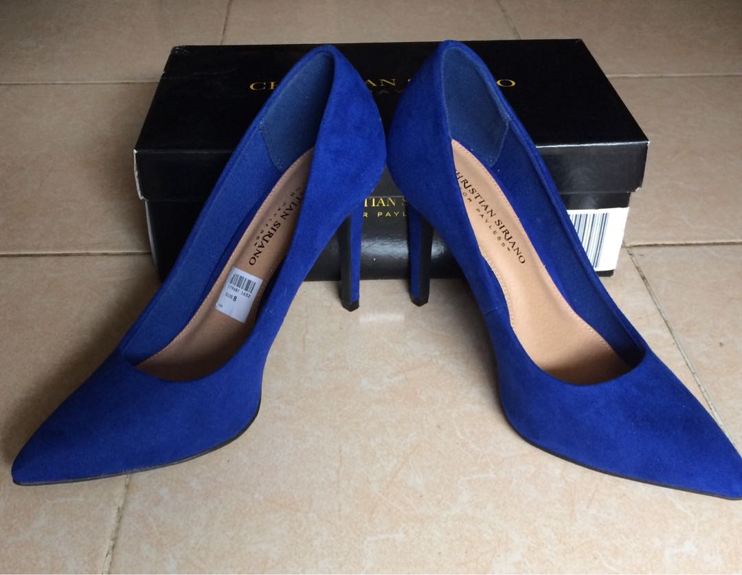 christian siriano blue heels
