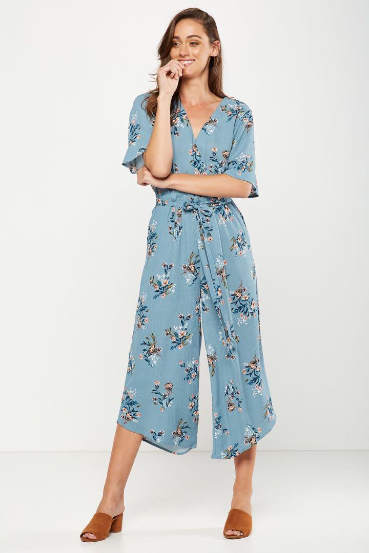 Cotton On Blue Floral Jumpsuit