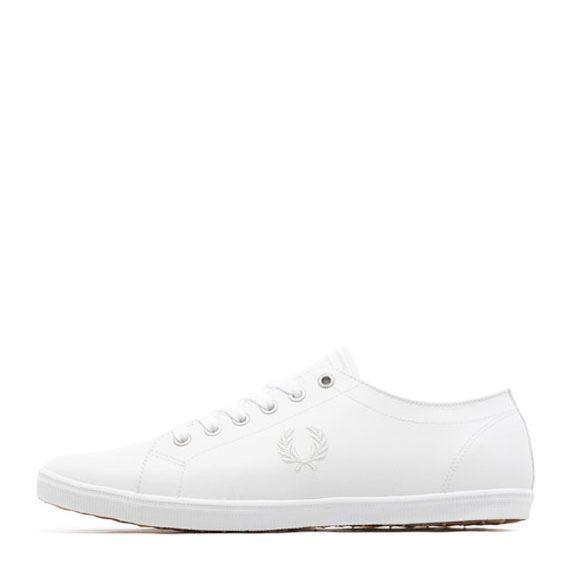 fred perry kingston leather plimsolls in white