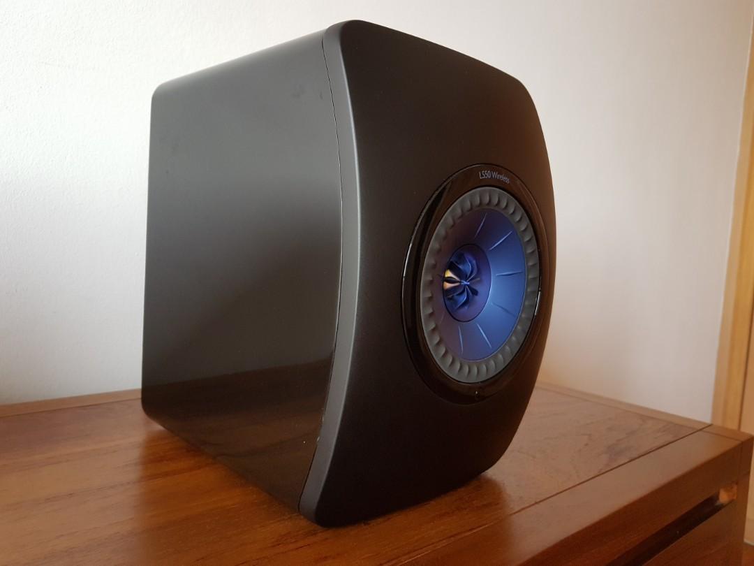 Fs Kef Ls50 W Bookshelf Speaker Active Wireless Blue Black Mint