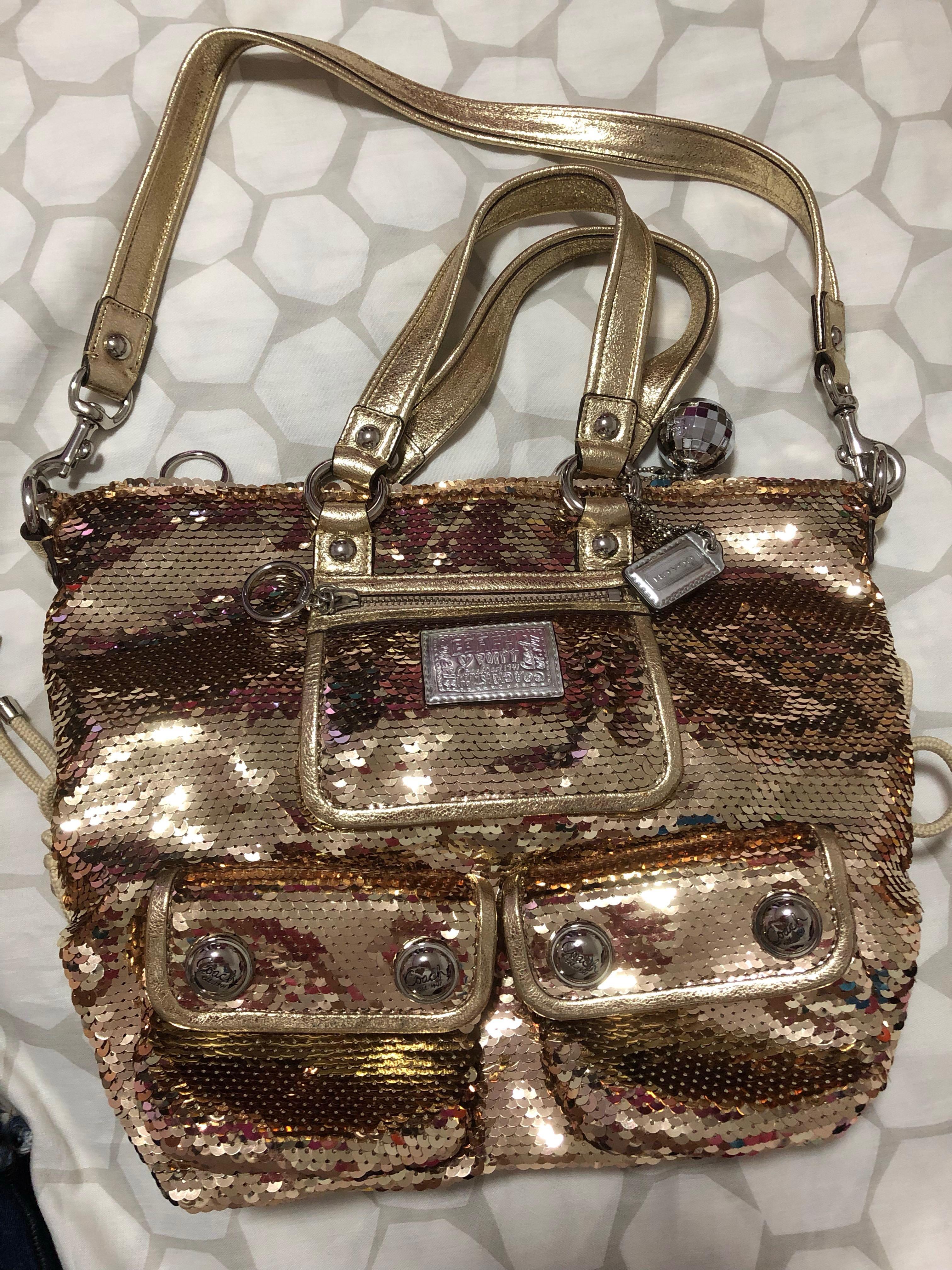 Glitter handbag Coach Gold in Glitter - 26220802