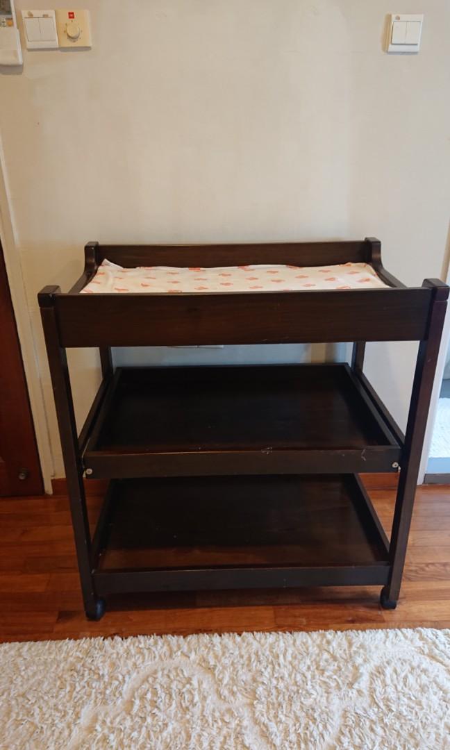 Grotime changing table in solid wood Babies Kids Bathing Changing Changing Mats Accessories on Carousell