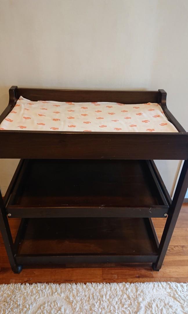 Grotime changing table in solid wood, Babies & Kids, Bathing & Changing, Changing Mats