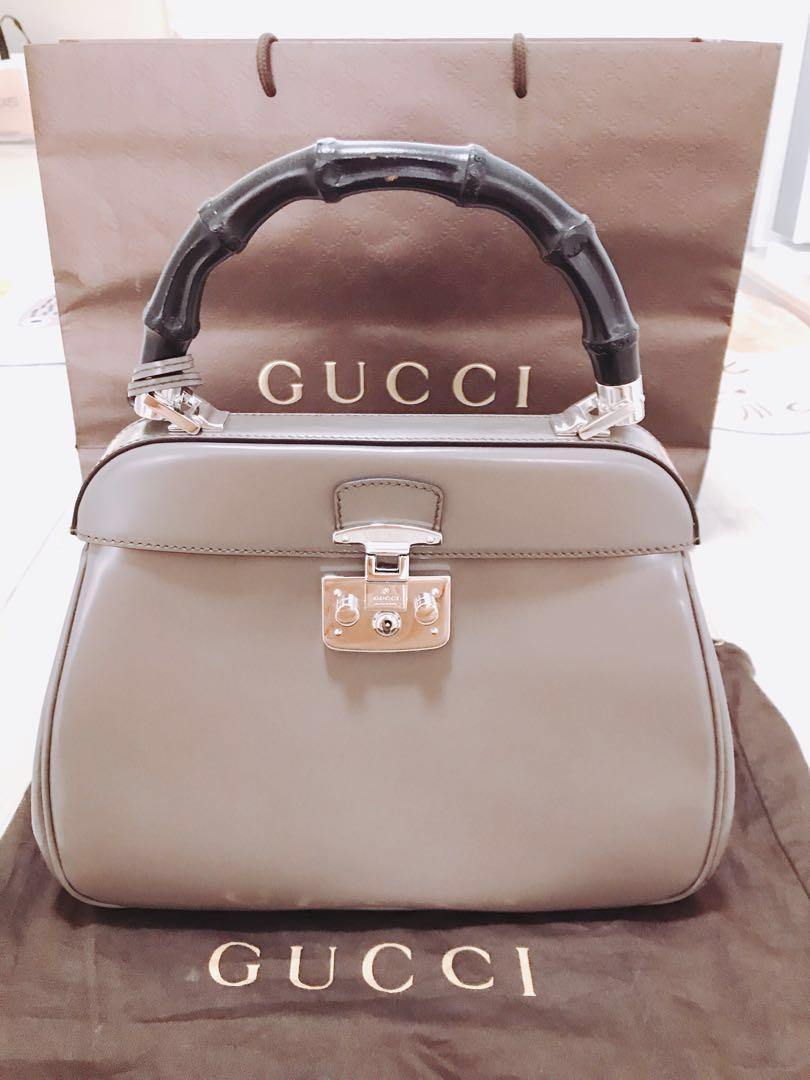 gucci wooden handle bag