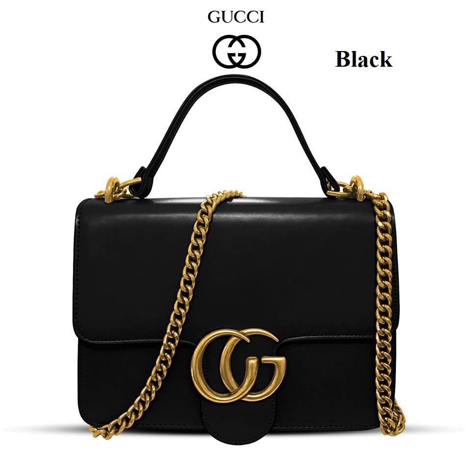 Gucci black sling bag, Luxury, Bags 