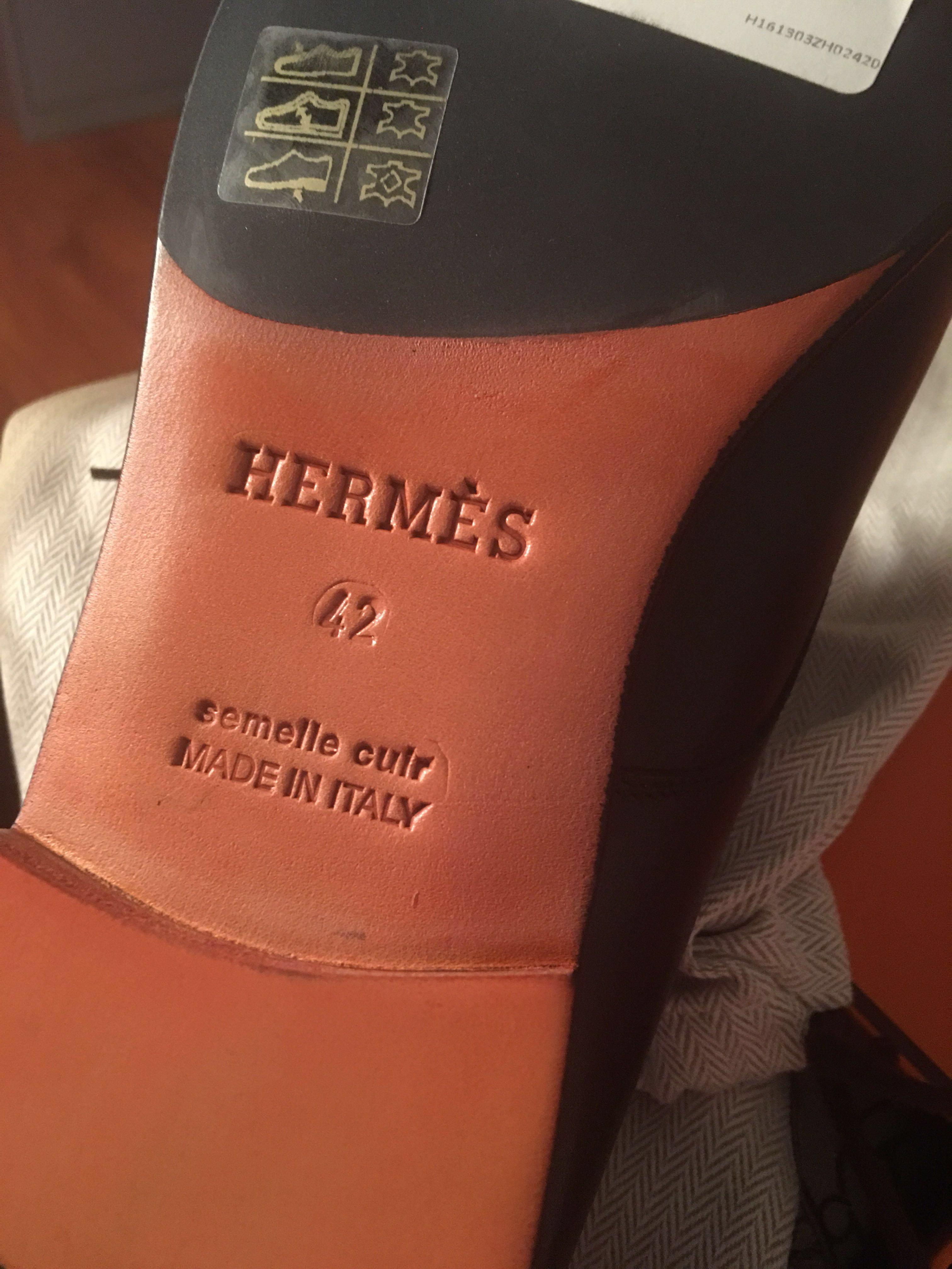 HERMES men's shoes NEW original in box, Men's Fashion, Footwear 