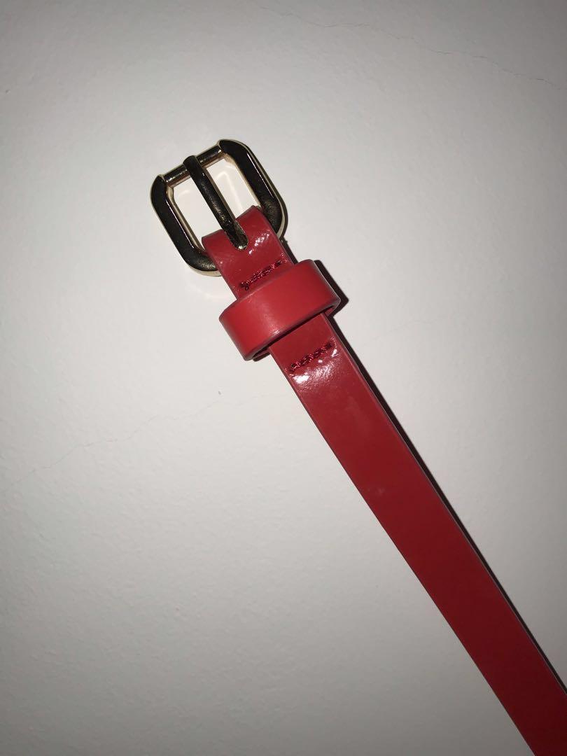 H M women s red belt Women s Fashion Watches Accessories Belts on Carousell