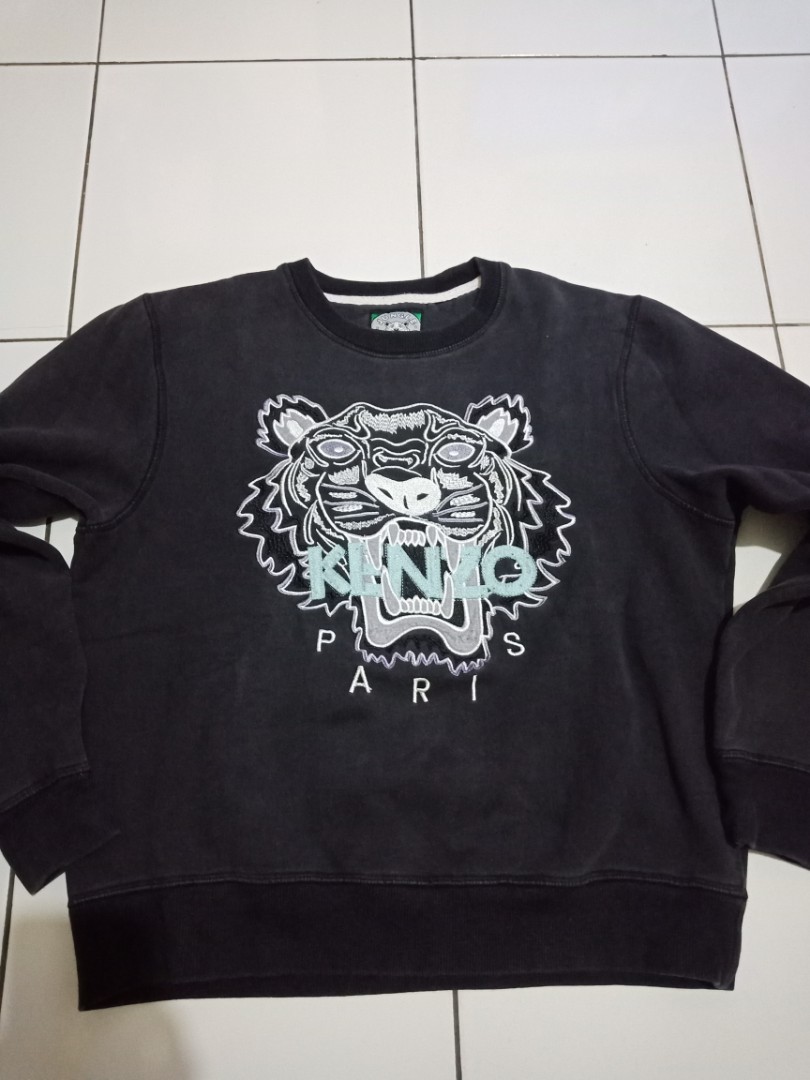 Kenzo ashes grey crewneck authentic made in portugal
