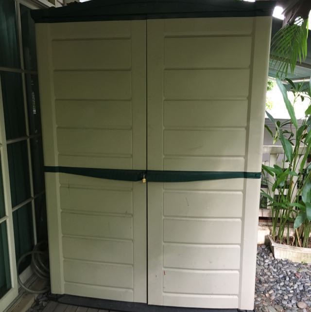 keter garden storage shed xl modular design furniture home living home improvement organisation storage boxes baskets on carousell