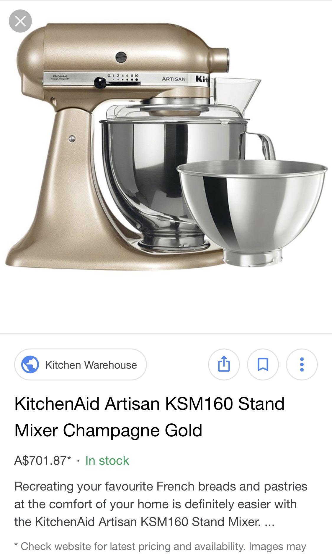kitchenaid champagne gold