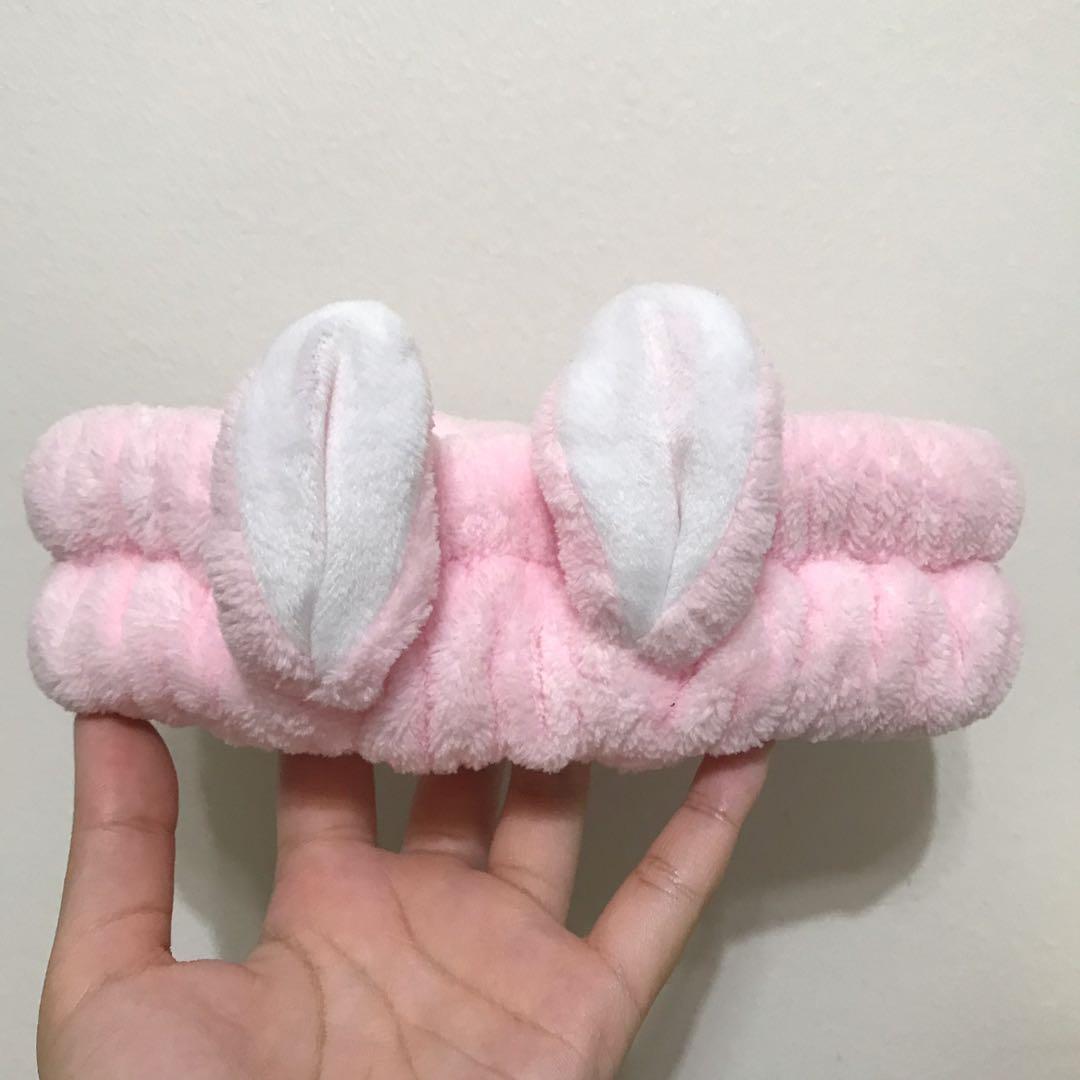Miniso Pink Bunny Head Band Women S Fashion Accessories Hair Accessories On Carousell