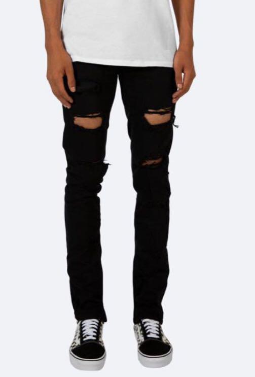 Mnml M38 Zipper Denim Jeans Black