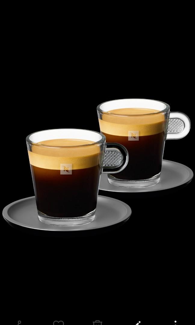 Nespresso VIEW Espresso Cups x2 & Lungo Cups x2 Brand New, TV & Home