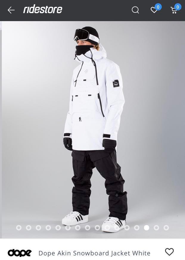 New Men’s small Dope White Snowboarding Jacket (Winter), Sports ...