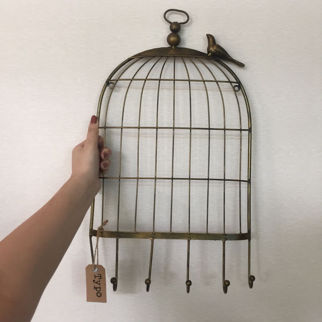 *(NEW) Typo Bird Cage Hanger, Furniture & Home Living, Home Decor