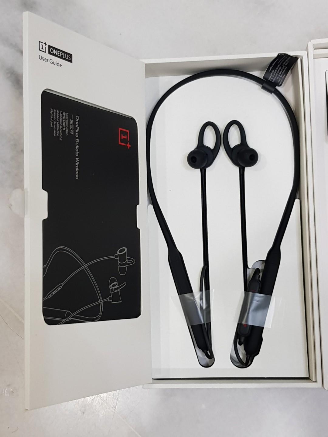 OnePlus Bullet Wireless Bluetooth Earphone Black BT32B Audio Earphones on Carousell