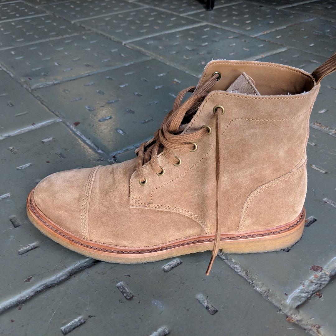 polo ralph lauren kieren suede boots in tan