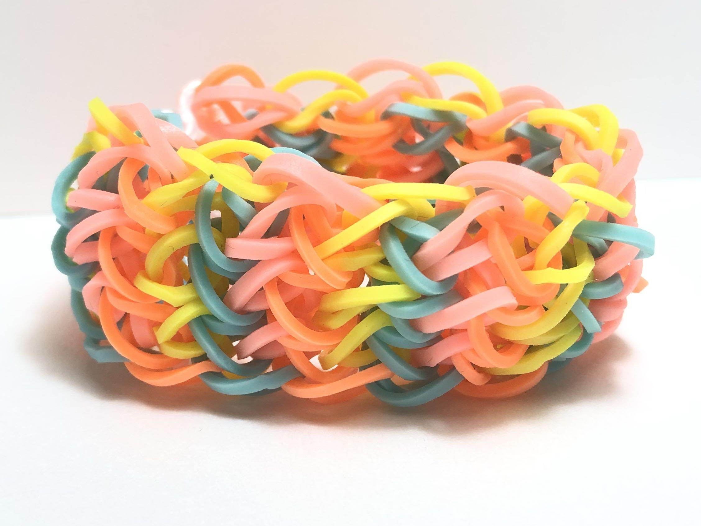 Thick Rainbow Loom Bracelets Alert Bracelet