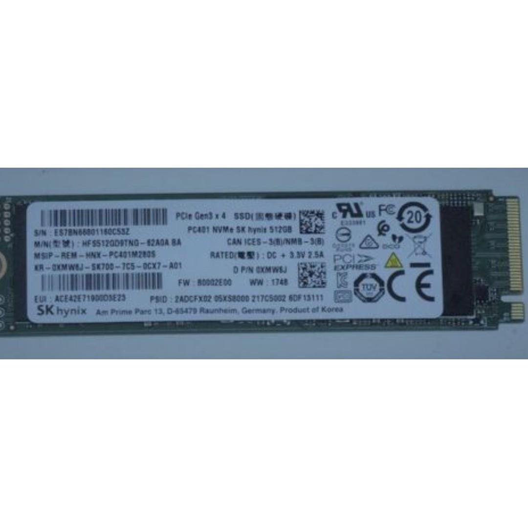 SK Hynix 512GB PC401 M2 PCIE NVMe SSD M.2 HFS512GD9TNG 512GB Computers Tech Parts Accessories Networking on Carousell