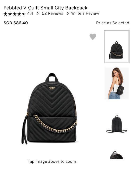 Small city sales backpack victoria secret
