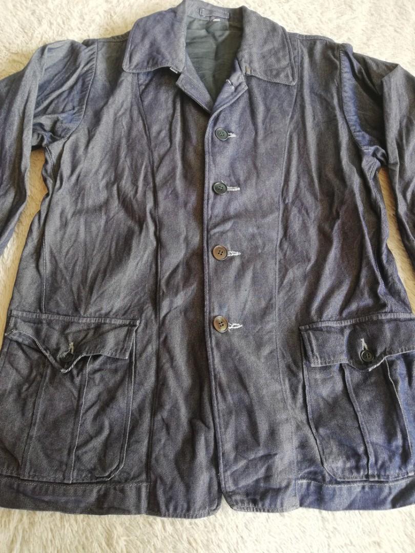 vintage 70's worker jacket kain nankai kepala kain, Men's Fashion ...