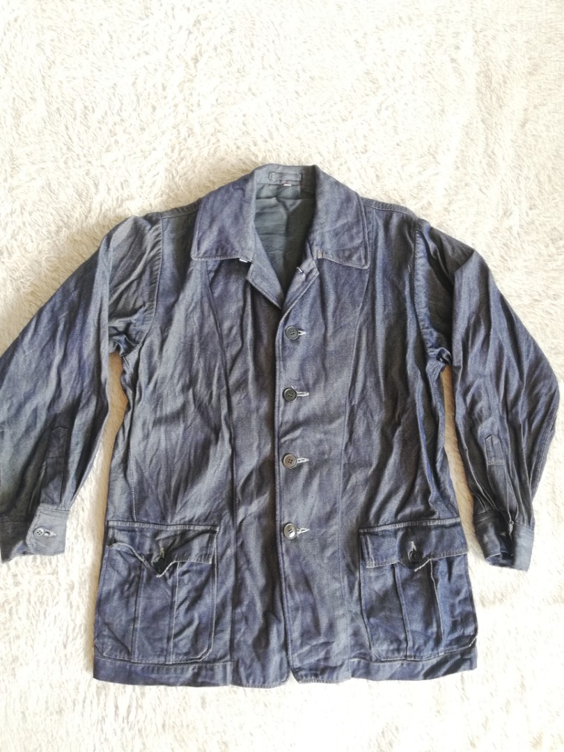 vintage 70's worker jacket kain nankai kepala kain, Men's Fashion ...