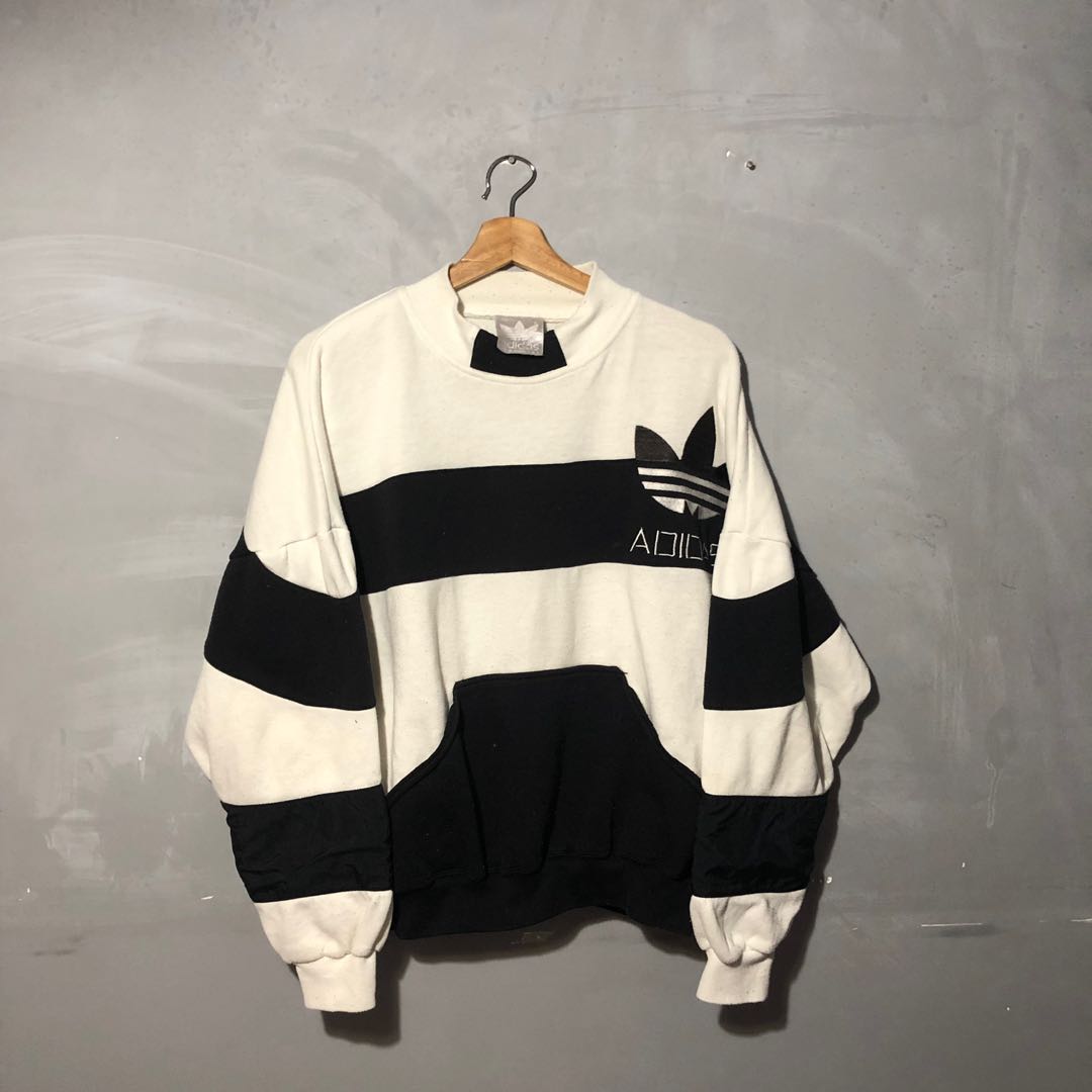 adidas black white sweatshirt