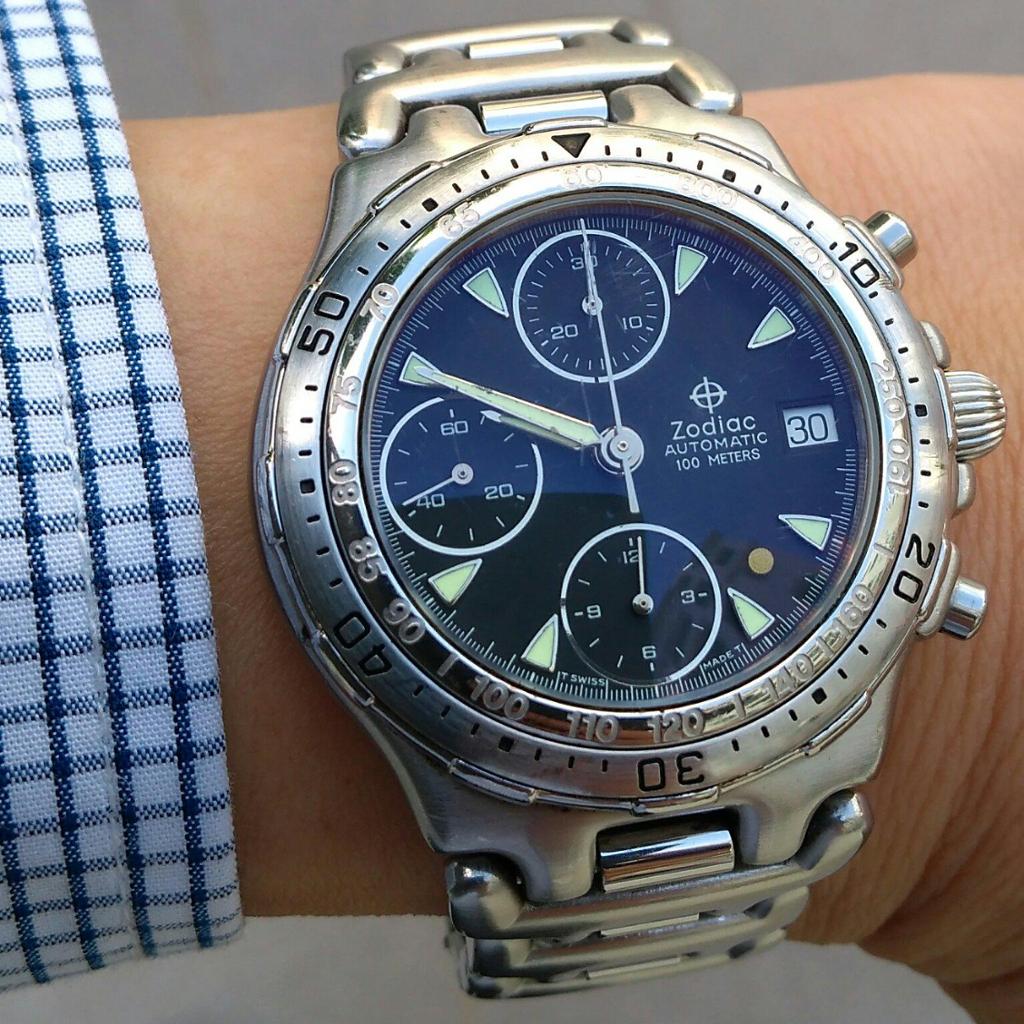 Zodiac Gold Dot Chronograph Valjoux 7750 Ref 406.40.14