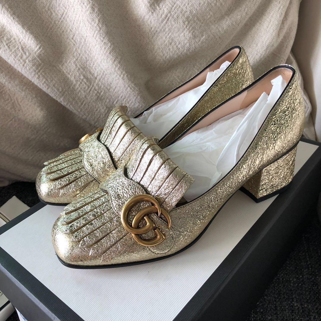 Authentic Gucci Marmont Mid Heel Pump 