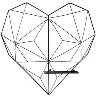 Heart shape wall display mesh