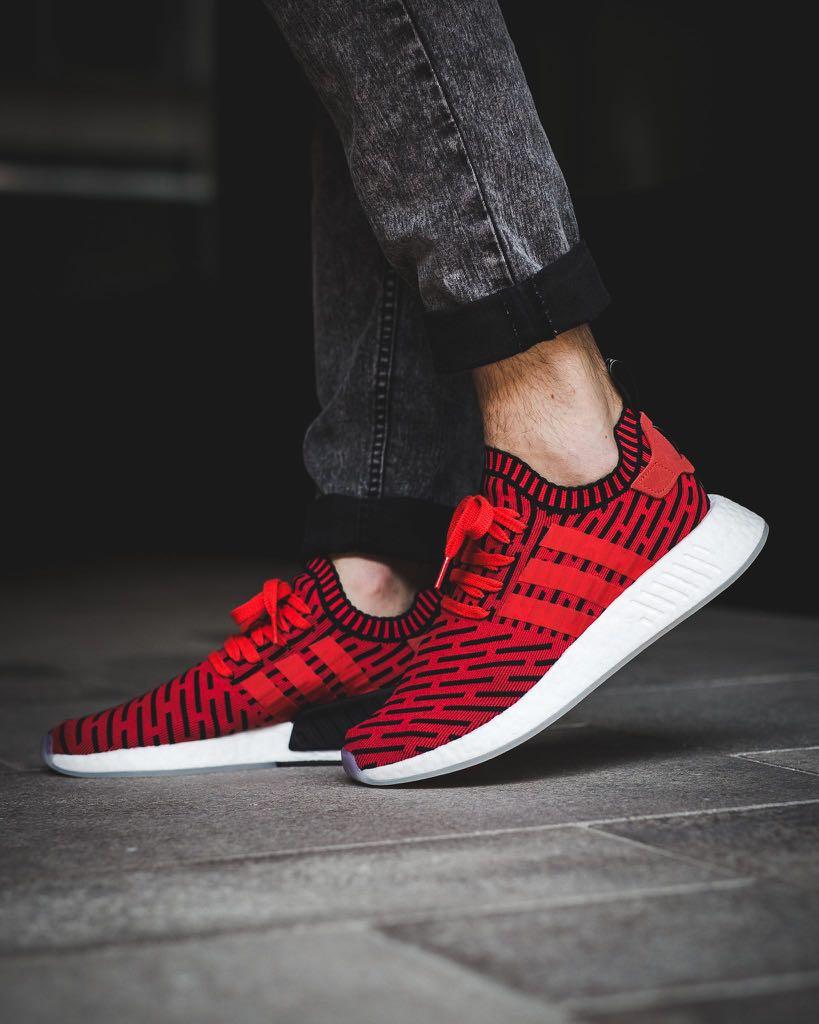 nmd r2 primeknit red cheap online
