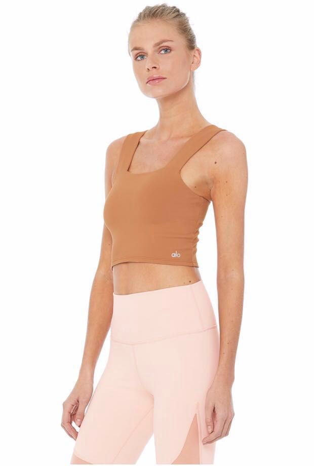 alo yoga bind fitted bra tank