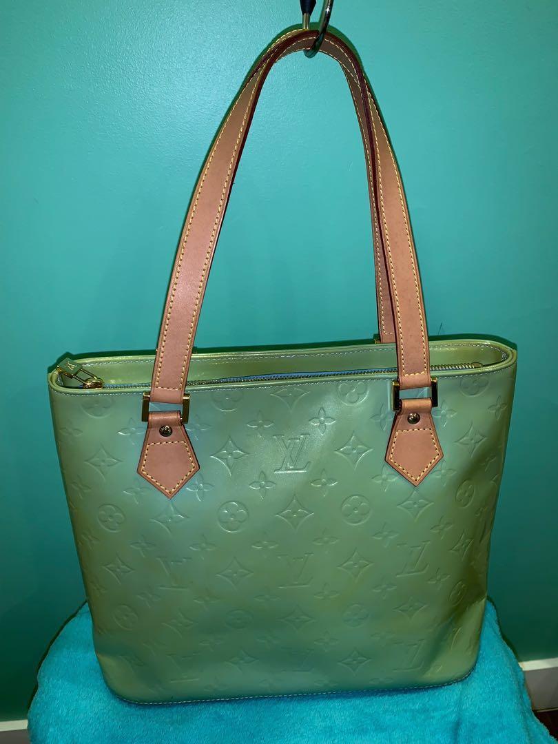 Louis Vuitton, Bags, Louis Vuitton Vernis Monogram Houston Bag Apple  Green
