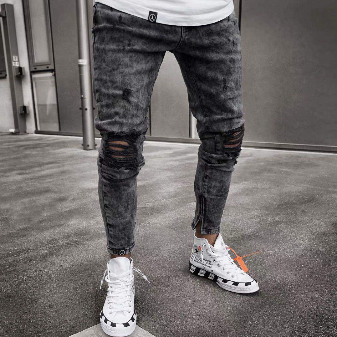 black acid wash jeans mens