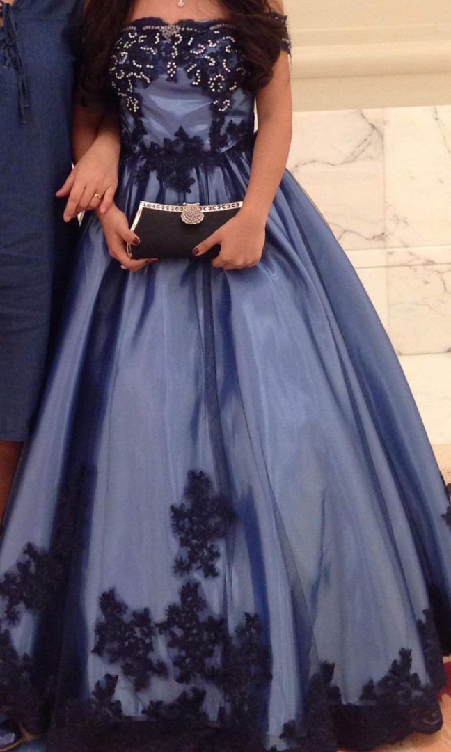 blue gown design