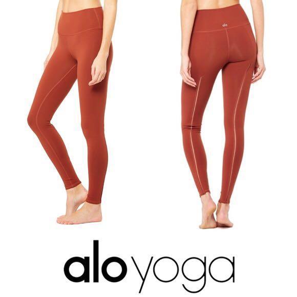 BN Alo yoga dash leggings in amber Women s Fashion Activewear on Carousell