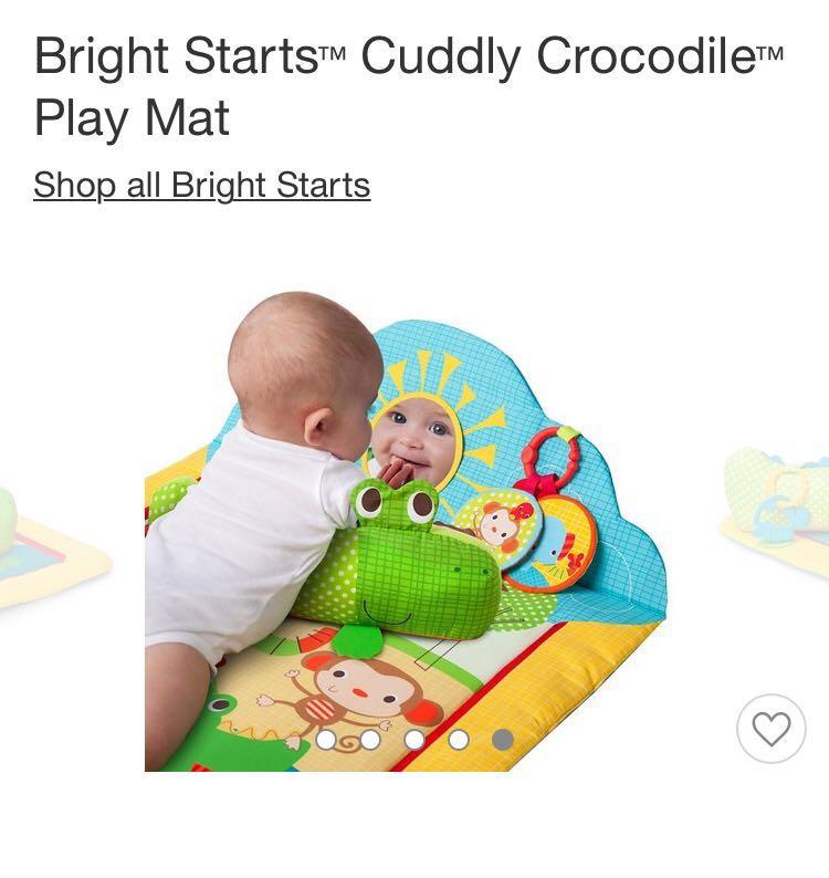 Bright starts cuddly store crocodile play mat