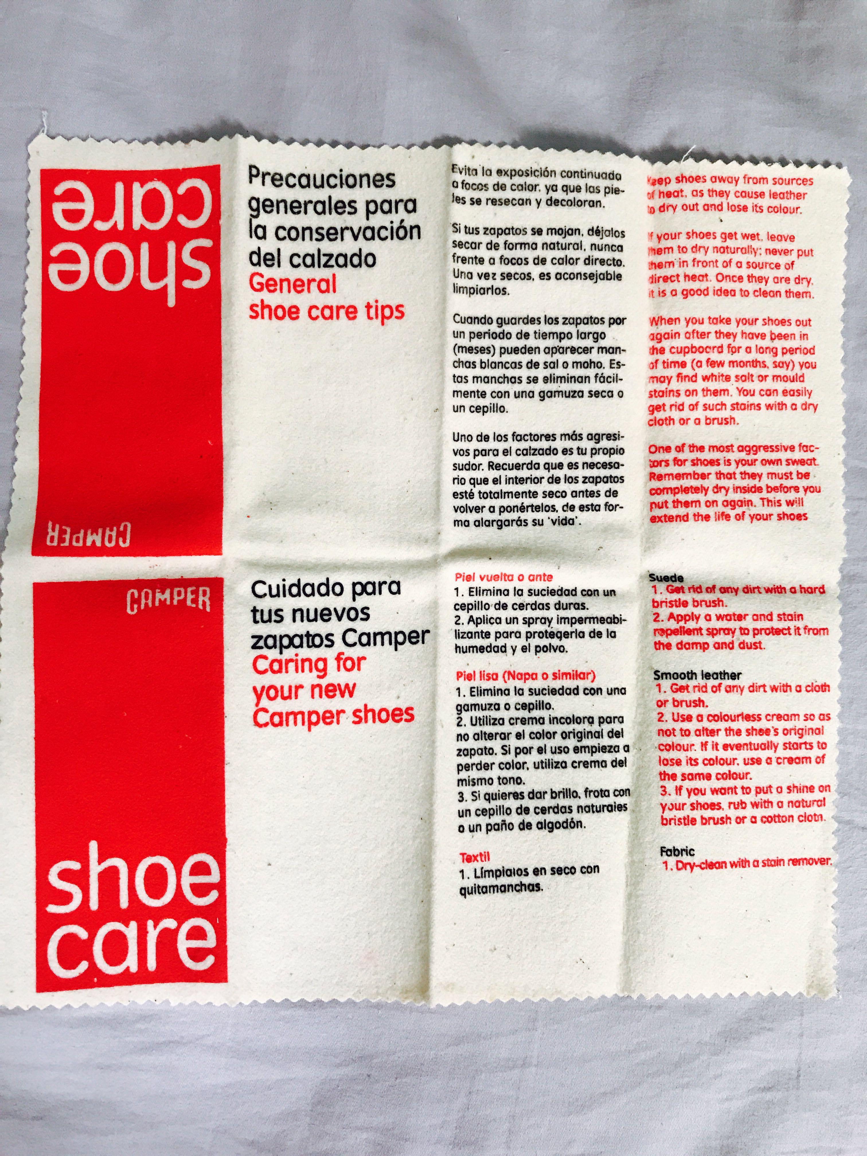 Camper shoe care best sale