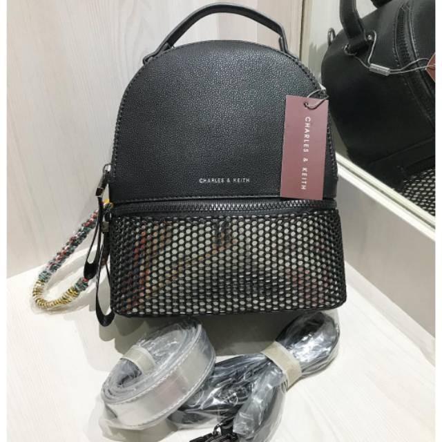Charles and keith backpack hologram hot sale