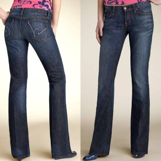 low rise boot leg jeans