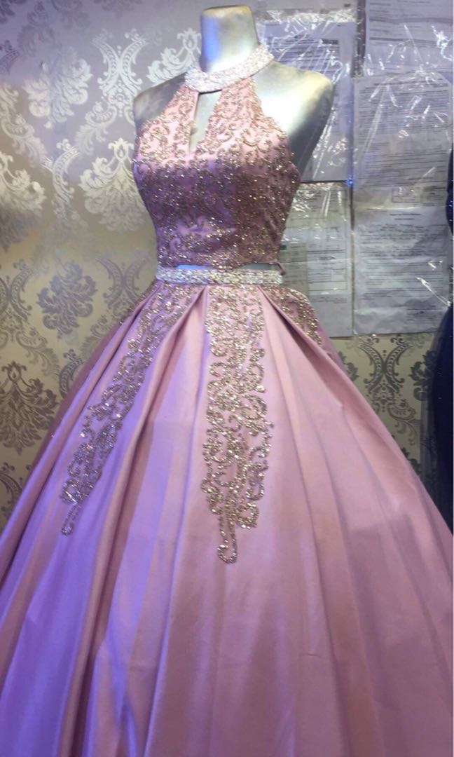 violet gown for debut
