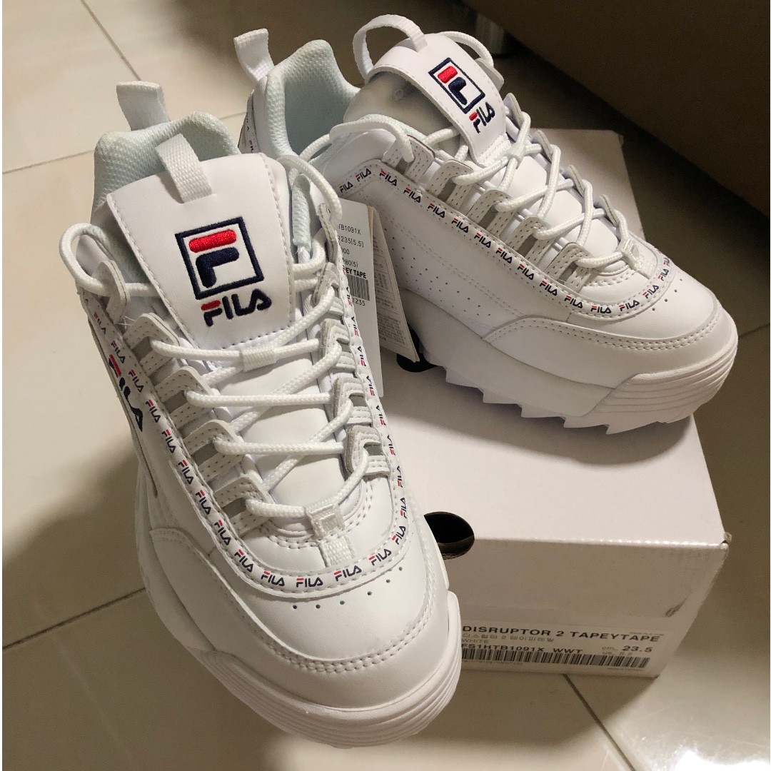 fila chunky white